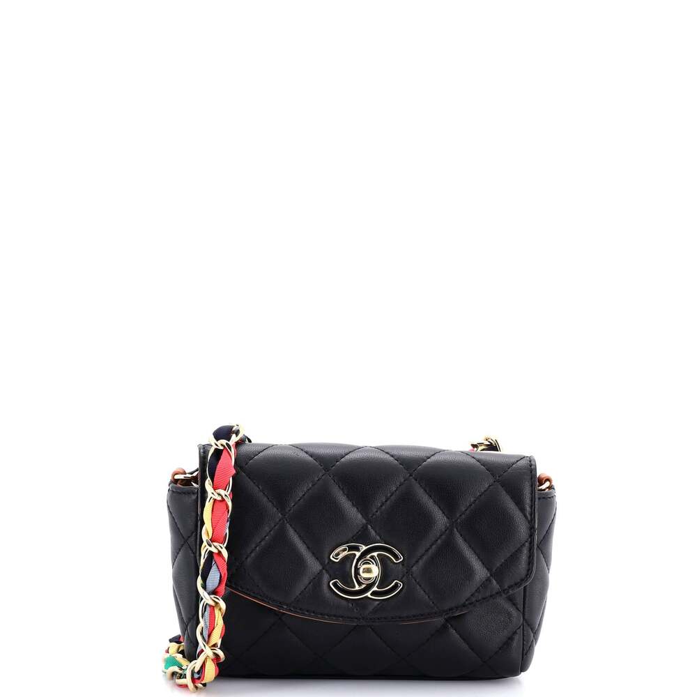 Chanel Ribbon Chain Flap Bag Quilted #254997C37B
